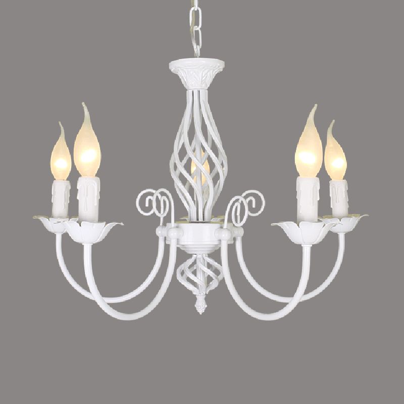 Silva Pendant Light Candle Retro, Metal/Glass, Black/White, Restaurant - Neutral Decor