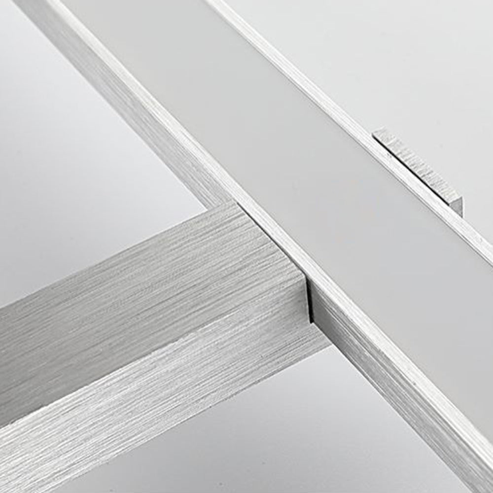 Arisha Nordic Linear Acrylic Mirror Front Wall Lamp, Silver - Neutral Decor