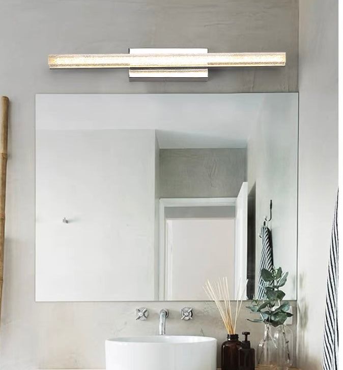 Arisha Modern Rectangular Metal Modern Wall Lamp, Silver - Neutral Decor