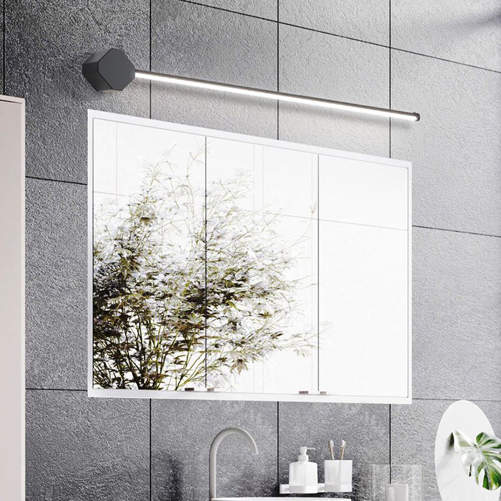 Arisha Minimalist Square Linear Metal/Acrylic Wall Lamp, Black/White - Neutral Decor