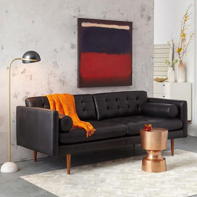 Eryn Floor Lamp Semi Circular Retro/Minimalist, Metal/Marble, Black, Bedroom - Neutral Decor