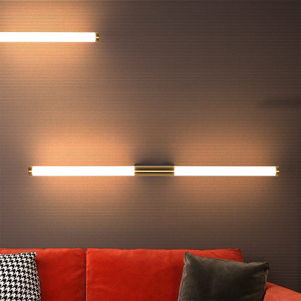 Arisha Modern Linear Cooper White Mirror Front Wall Lamp - Neutral Decor