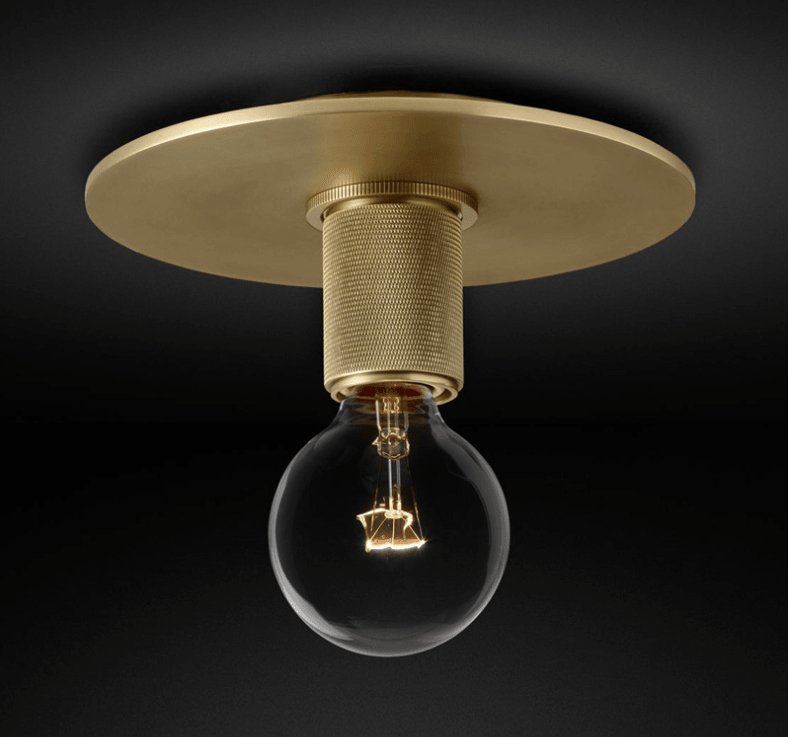 Elthyn Ceiling Lamp Cone Glass Brass Minimalist Industrial-Neutral Decor