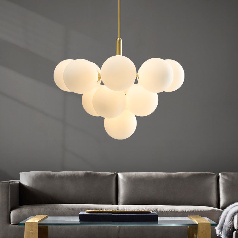 Valentina Nordic LED Chandelier Metal Glass Living Room/Bedroom - Neutral Decor