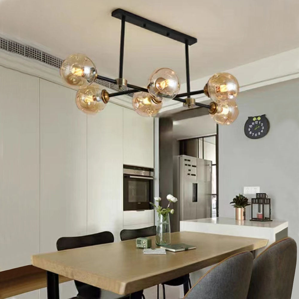 Valentina Decorative LED Glass Bubble Pendant Light, Amber - Neutral Decor