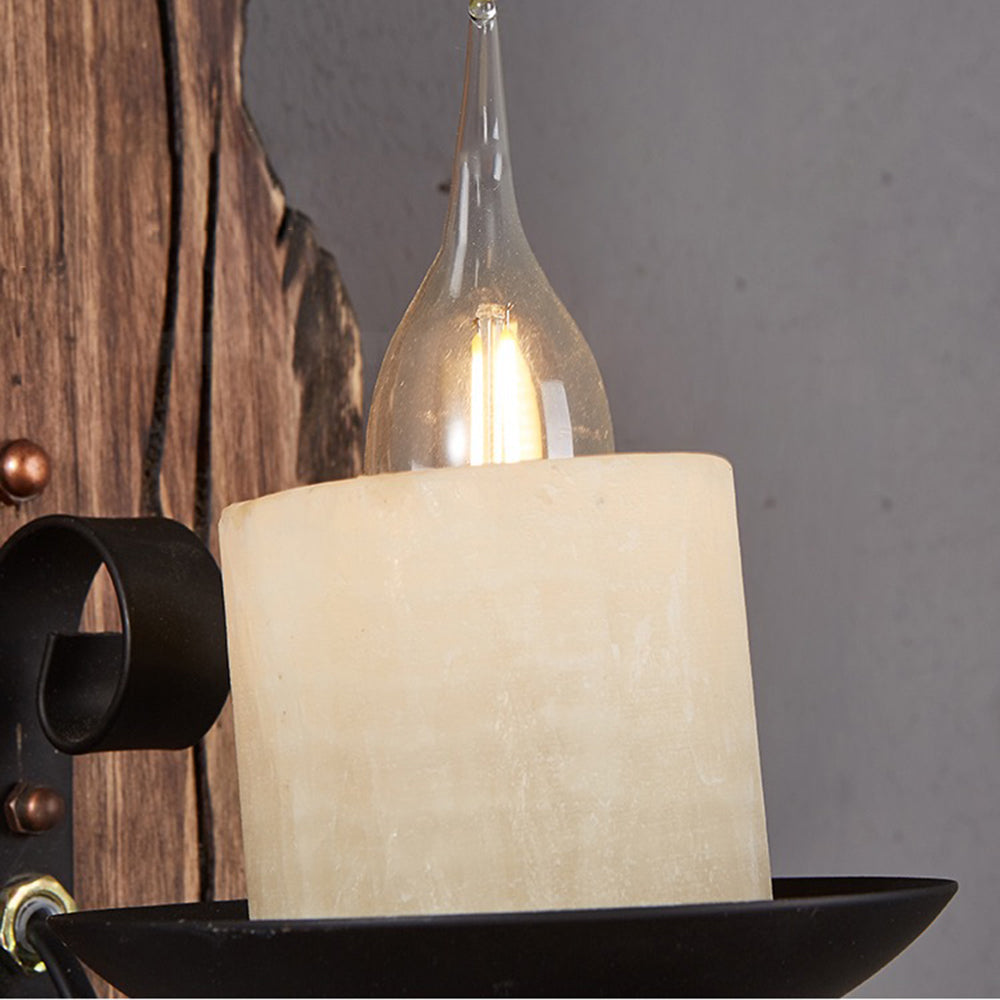 Epoch Wall Lamp Rectangular Vintage, Wood/Metal, Bedroom - Neutral Decor