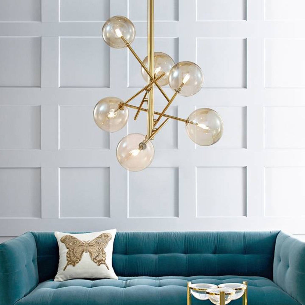 Valentina Bubble Branch Glass/Metal Chandelier, Kitchen/Dining Room - Neutral Decor