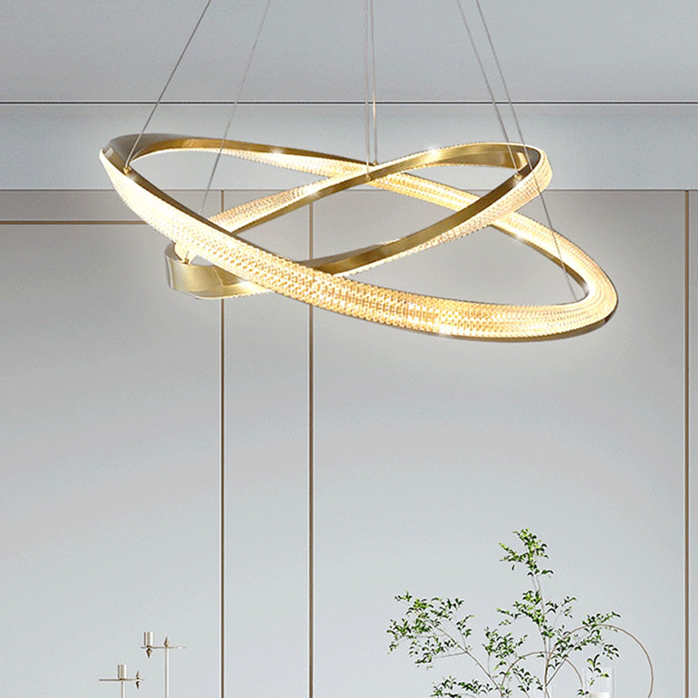 Kristy Pendant Light, Aluminium & Arcylic, 1/2 Rings, 2 Color - Neutral Decor