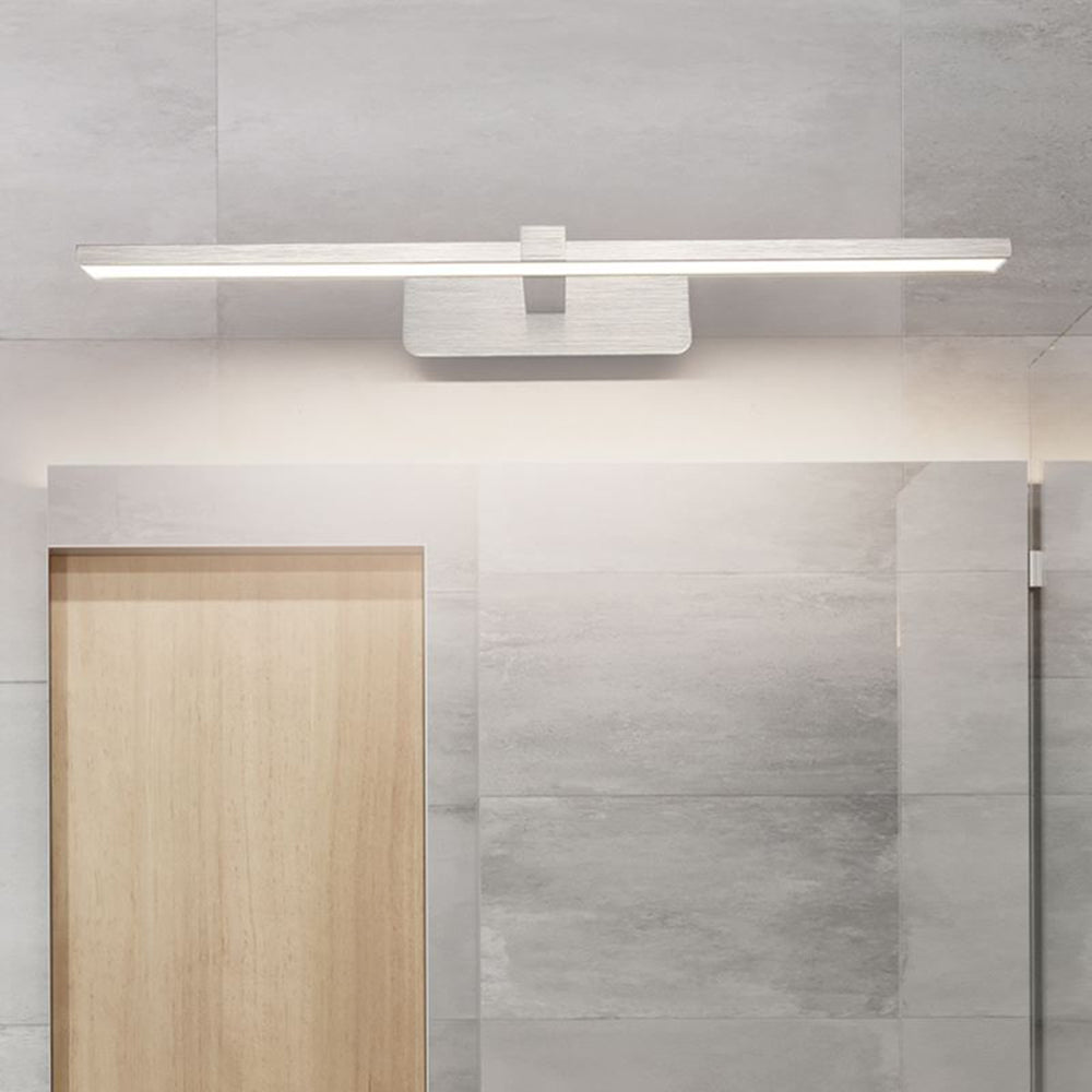 Arisha Nordic Linear Acrylic Mirror Front Wall Lamp, Silver - Neutral Decor
