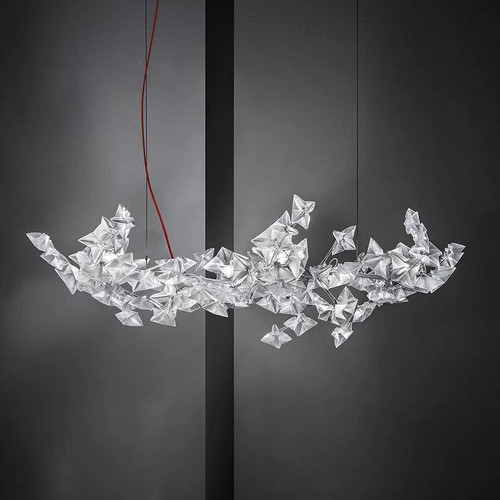 Olivia Luxury Star Acrylic Pendant Light, Living Room, Silver - Neutral Decor