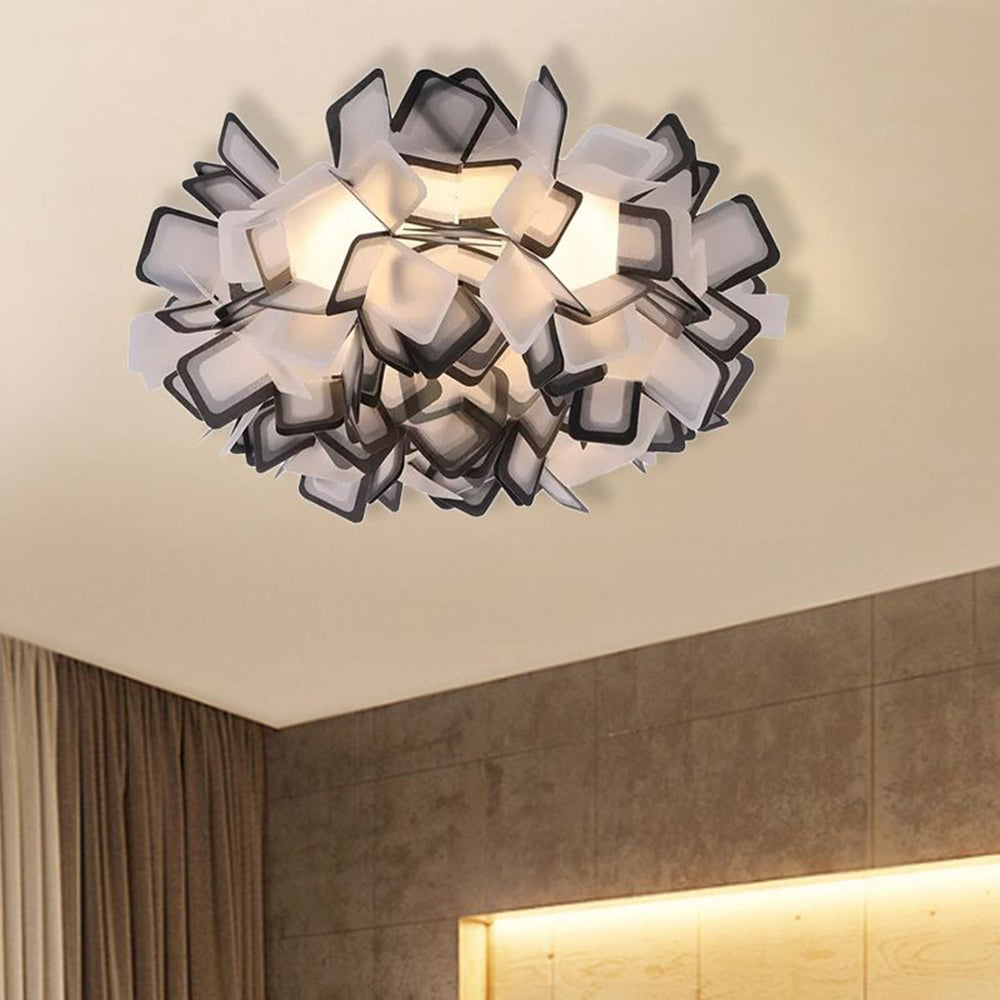 Valentina Art Deco Flower Flush Mount Ceiling Light 7 Colours - Neutral Decor