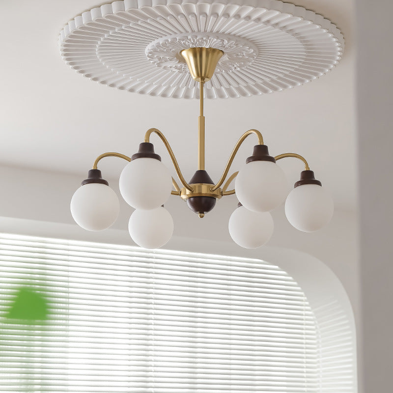 Valentina French LED Chandelier Chrome Gold Living Room/Bedroom - Neutral Decor