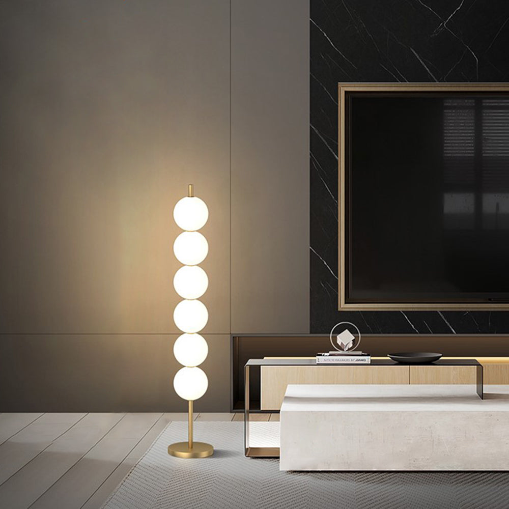 Mira Modern Candy Acrylic/etal Floor Lamp, Brass - Neutral Decor