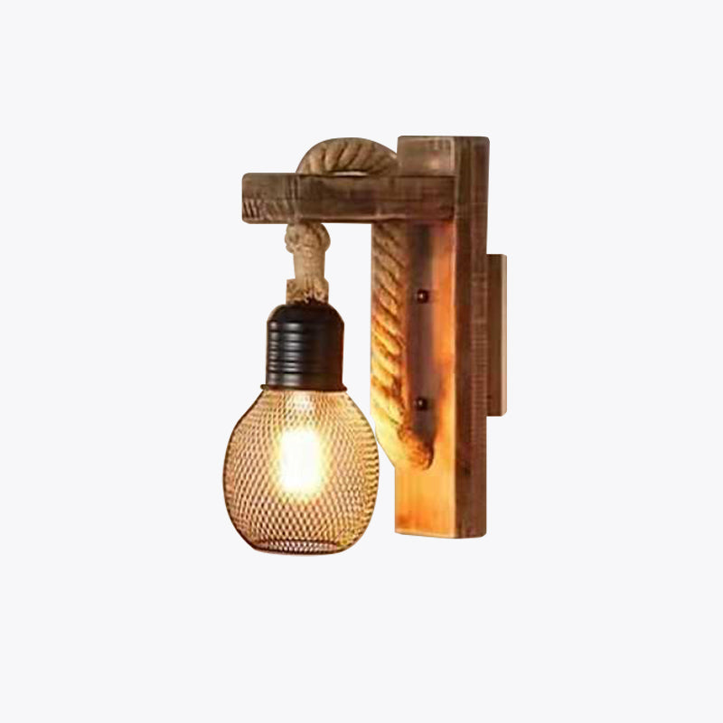 Silva Solid Wood Wall Lamp for Hallway & Living Room - Neutral Decor