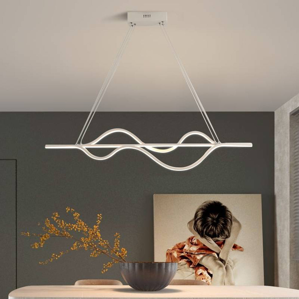 Arisha Modern Wave Pendant Light, 3 Colour - Neutral Decor