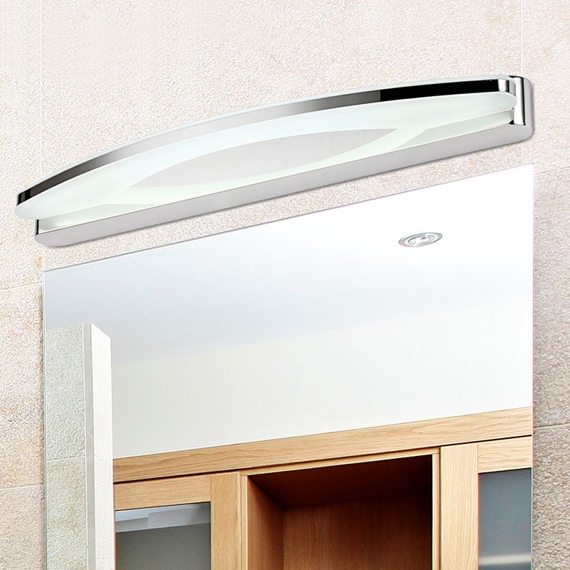 Arisha Minimalist Oval Vanity Wall Lamp, Chrome, Bedroom/Bathroom - Neutral Decor