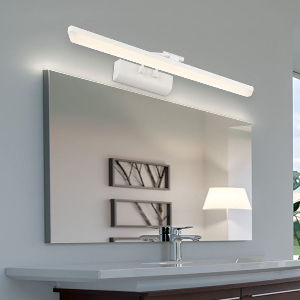 Arisha Minimalist Rectangular Metal/Acrylic Wall Lamp, Black/White - Neutral Decor