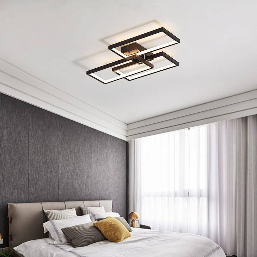 Arisha Rectangular Flush Mount Ceiling Light, 2 Colour - Neutral Decor