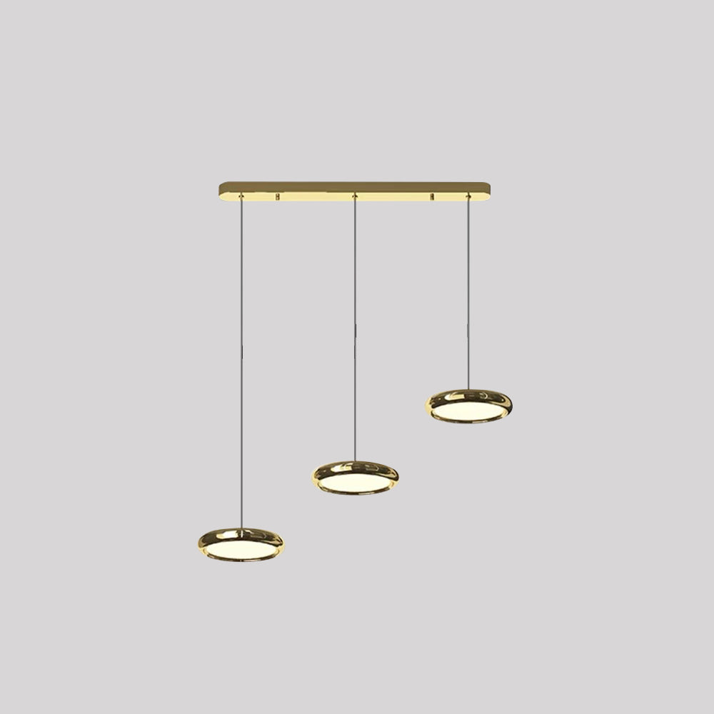 Arisha Minimalist Circular Metal Pendant Light,Silver/Gold/Rose Gold - Neutral Decor