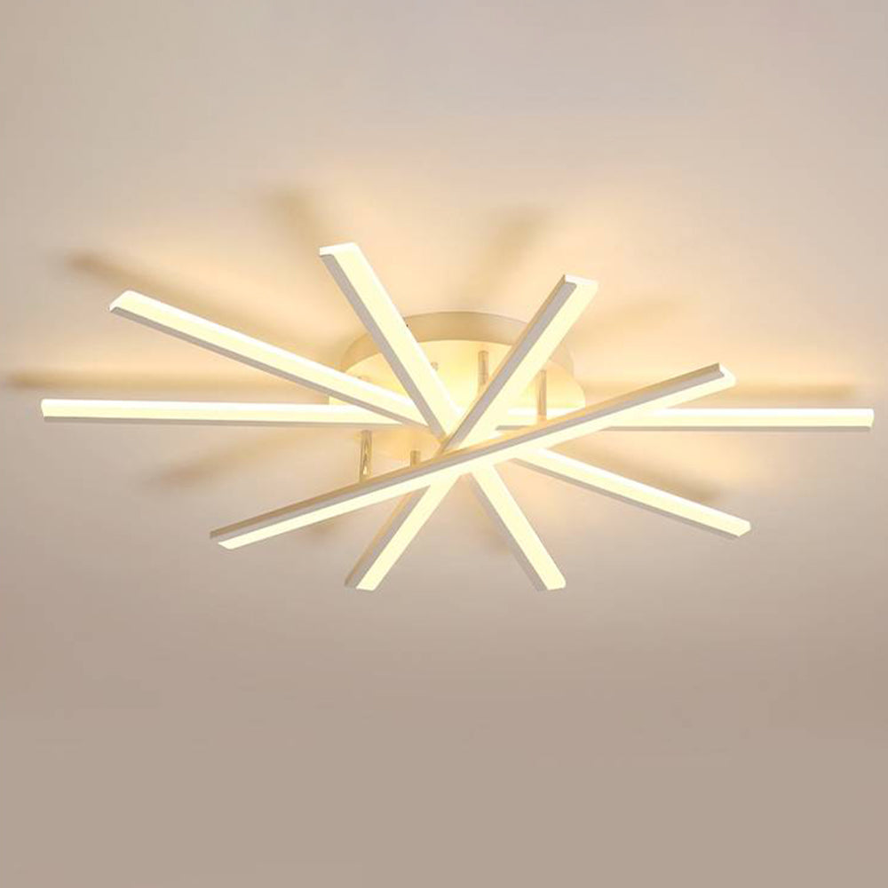 Arisha Linear Flush Mount Ceiling Light, 4 Colour - Neutral Decor