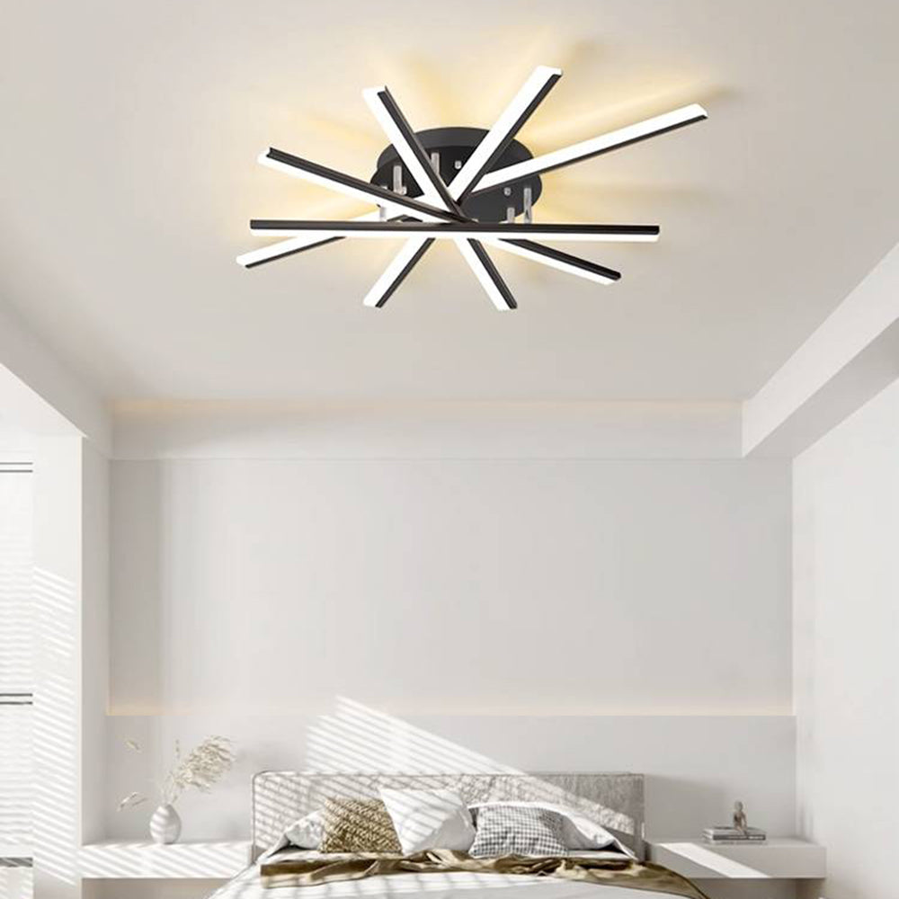 Arisha Linear Flush Mount Ceiling Light, 4 Colour - Neutral Decor