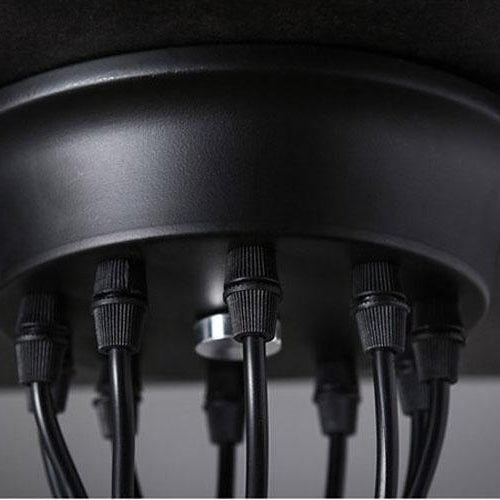 Silva Retro Country LED Spider Chandelier, Black/White - Neutral Decor