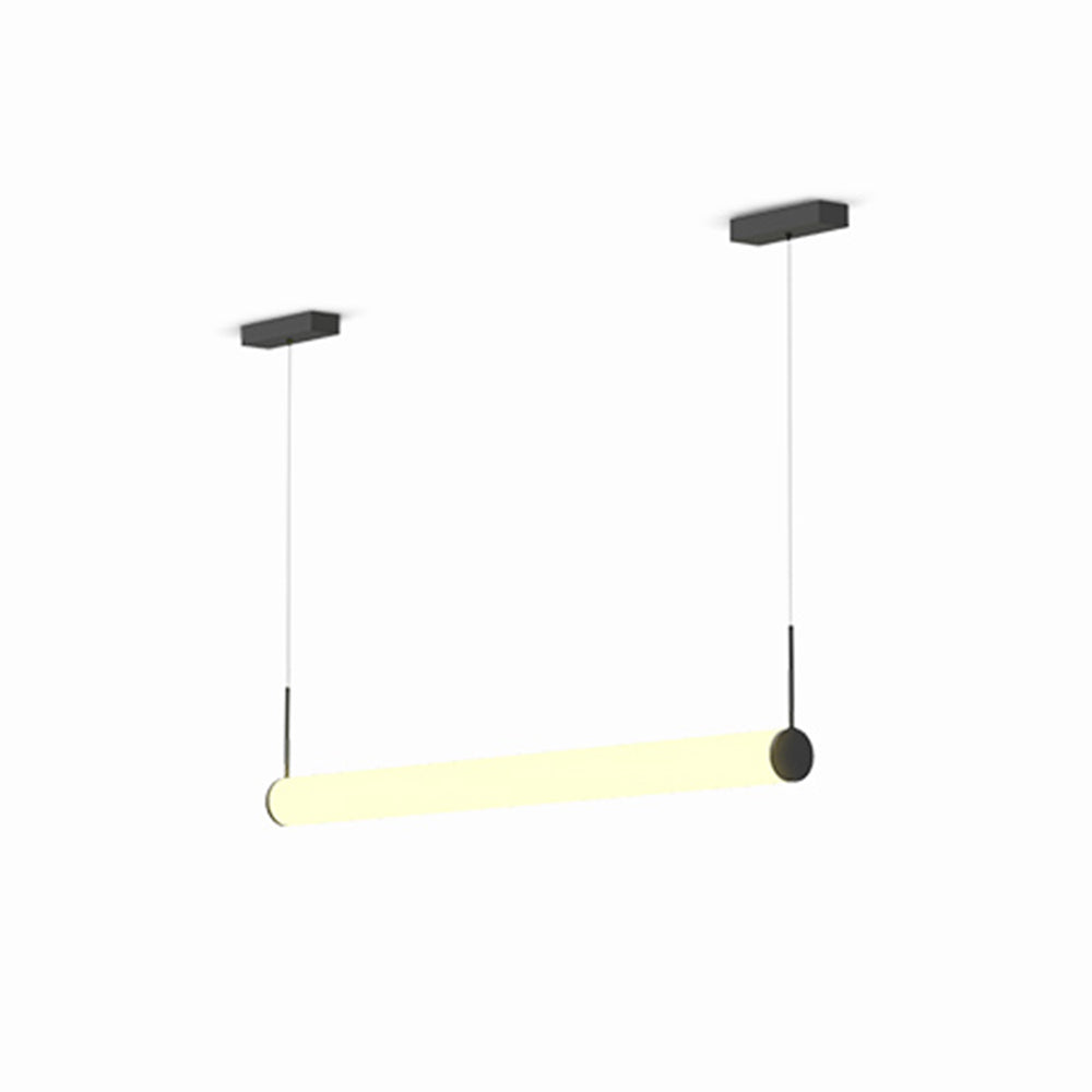 Ray Modern Cylinder White Pendant Light, Metal/Acrylic - Neutral Decor