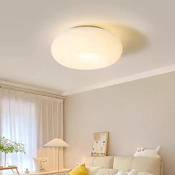 Arisha Flush Mount Ceiling Light Modern, Metal/Acrylic, White, Bedroom - Neutral Decor