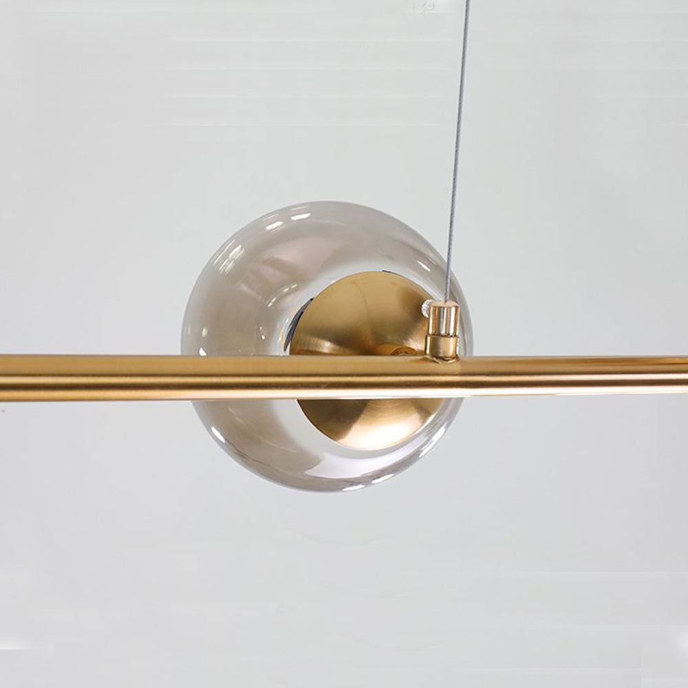 Valentina Modern Bubble Metal/Glass Pendant Light, Gold - Neutral Decor
