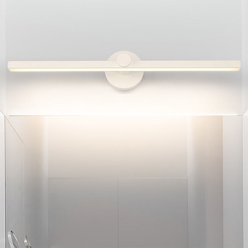 Arisha Minimalist Linear Acrylic Mirror Front Wall Lamp, White - Neutral Decor