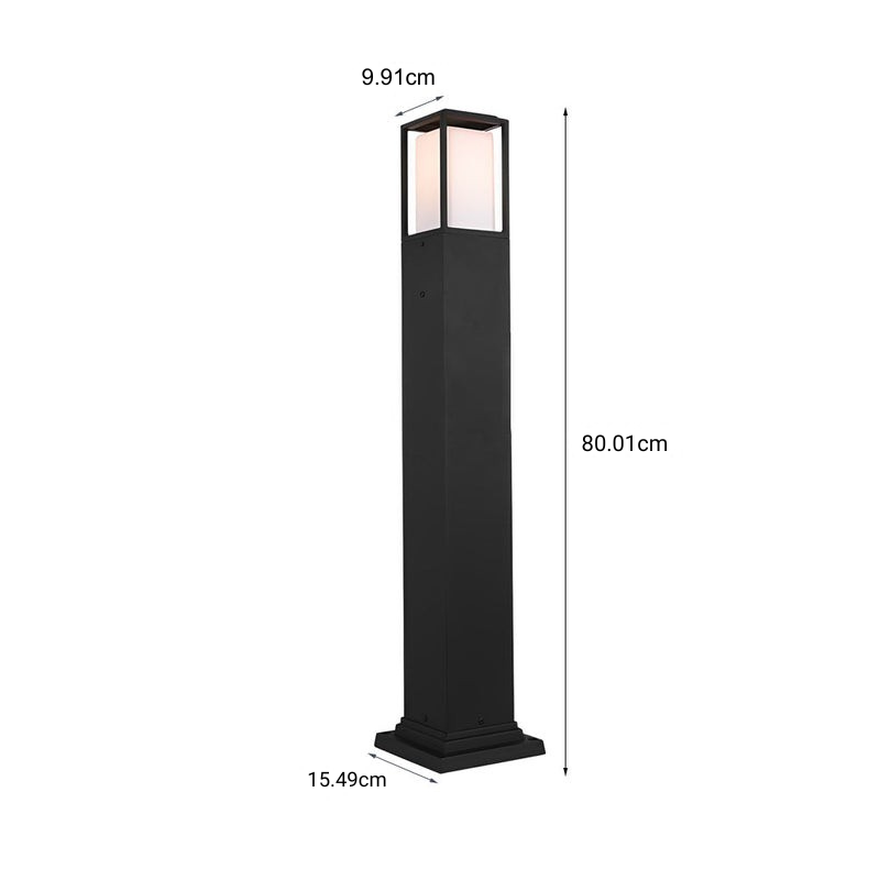 Louisa High Bollard Elegant Square Outdoor Light