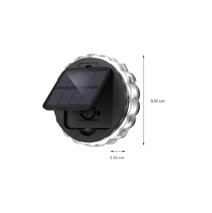 Rex Round LED Art Solar Plastic Outdoor Wall Sconce