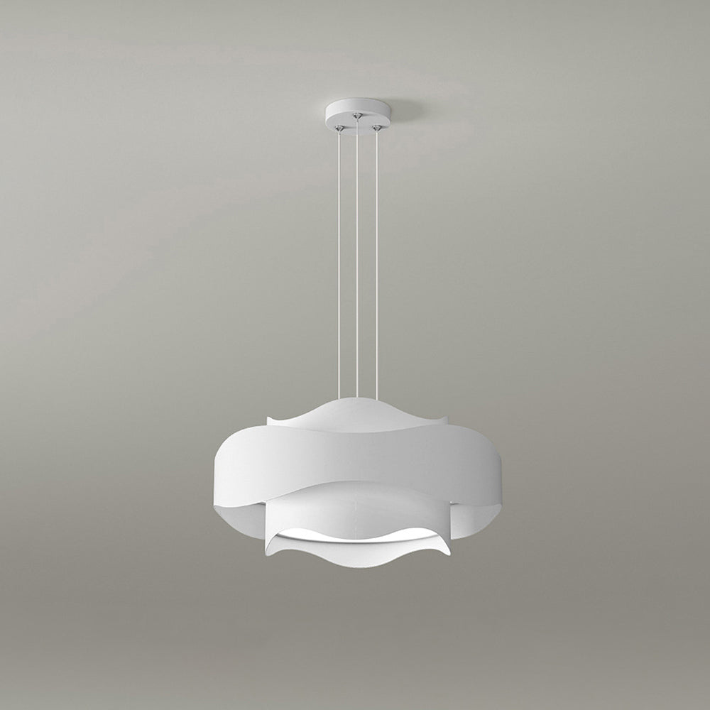 Arisha Art Deco Flower Shape Pendant Light, White - Neutral Decor