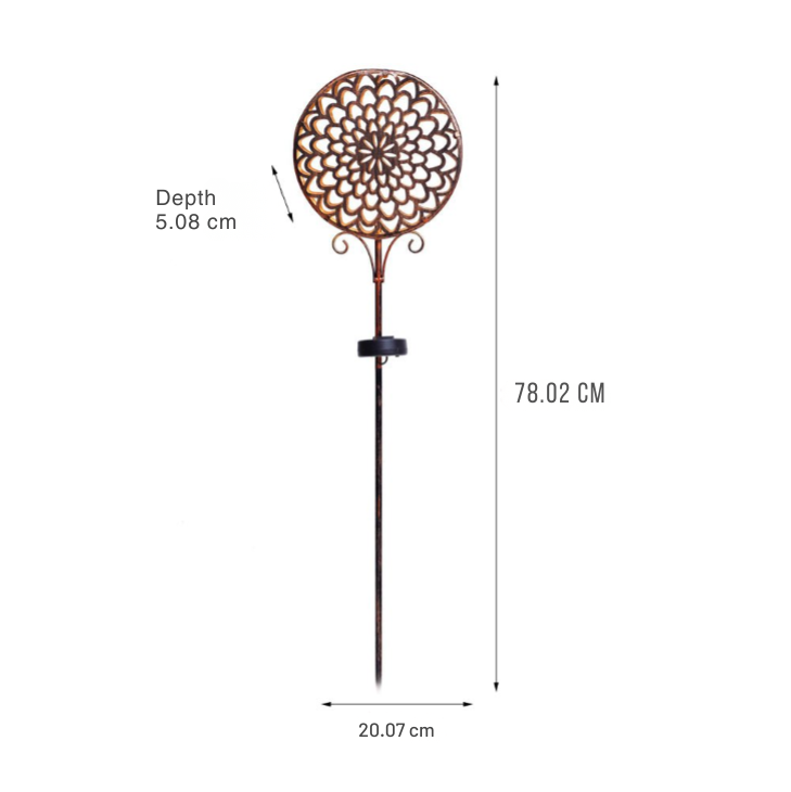 Francis Bohemian Solar Hollow Drum LED Outdoor Lamp