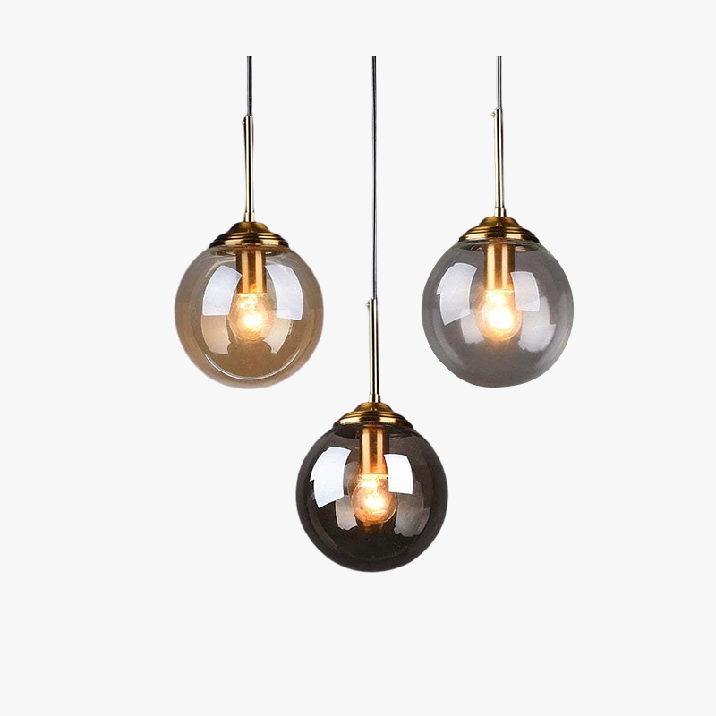 Valentina Designer Bubble Glass Pendant Light, Smoke/Clear/Amber - Neutral Decor