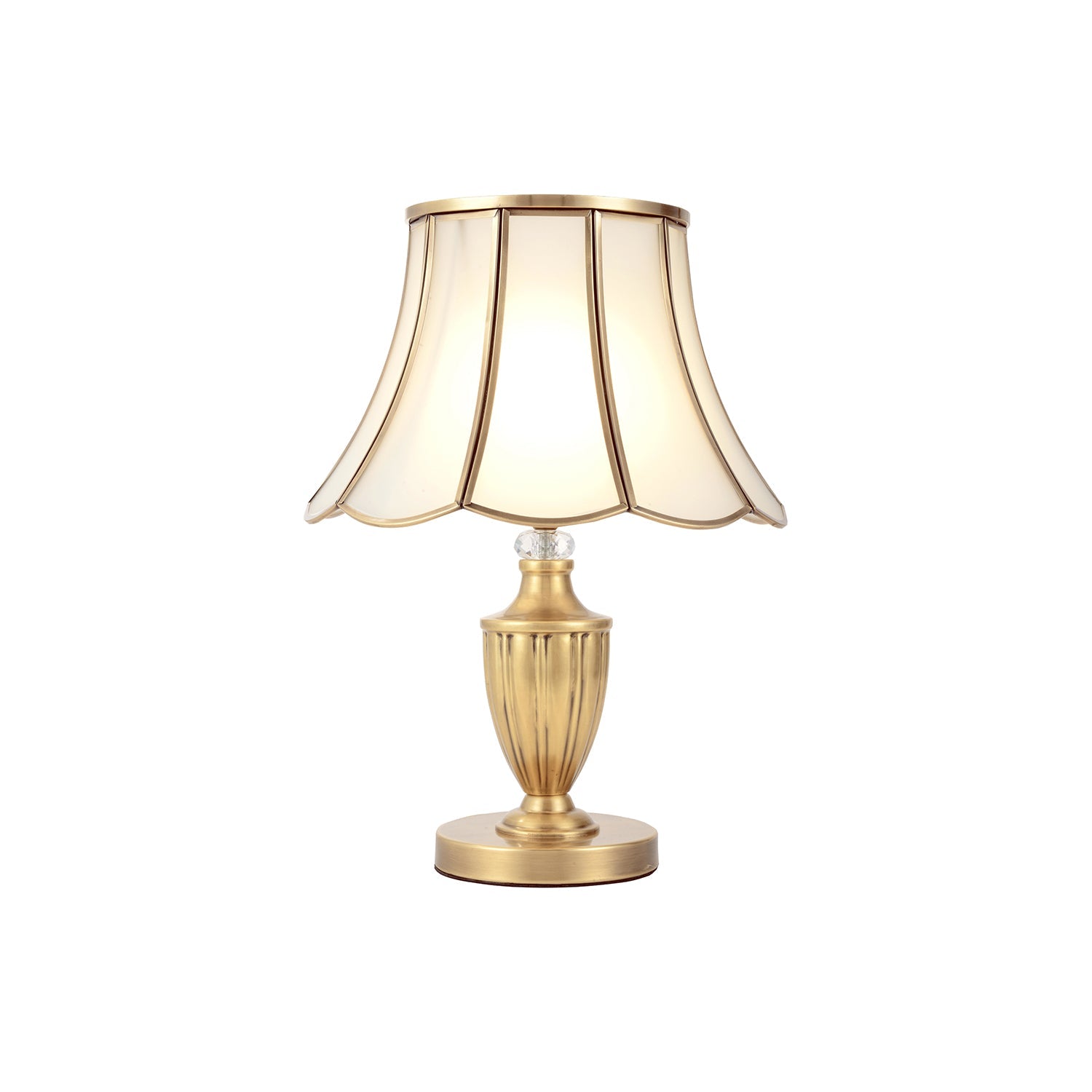 Valencia Brass & Glass Vintage Table Lamp-Neutral Decor