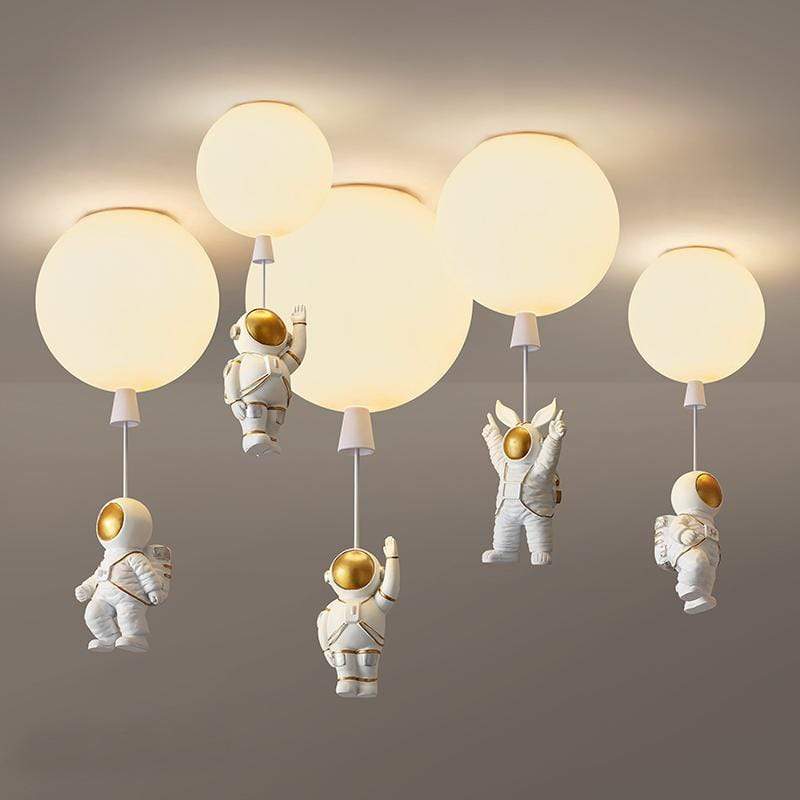 Aria Astronaut Balloon Flush Mount Ceiling Light, L 20/25/30/35cm - Neutral Decor