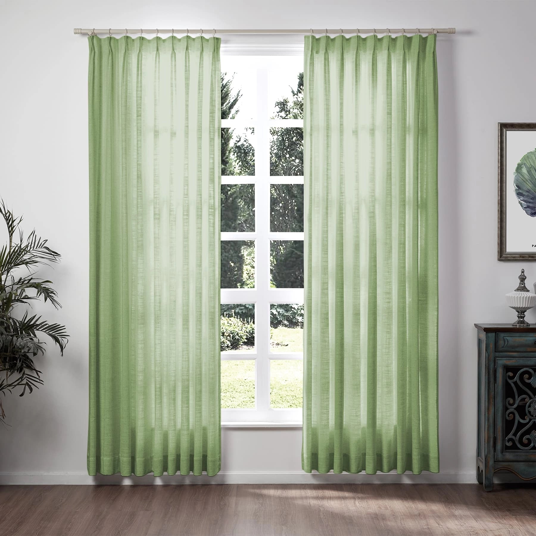 Lily Linen Curtains & Drapes Soft Top-Neutral Decor