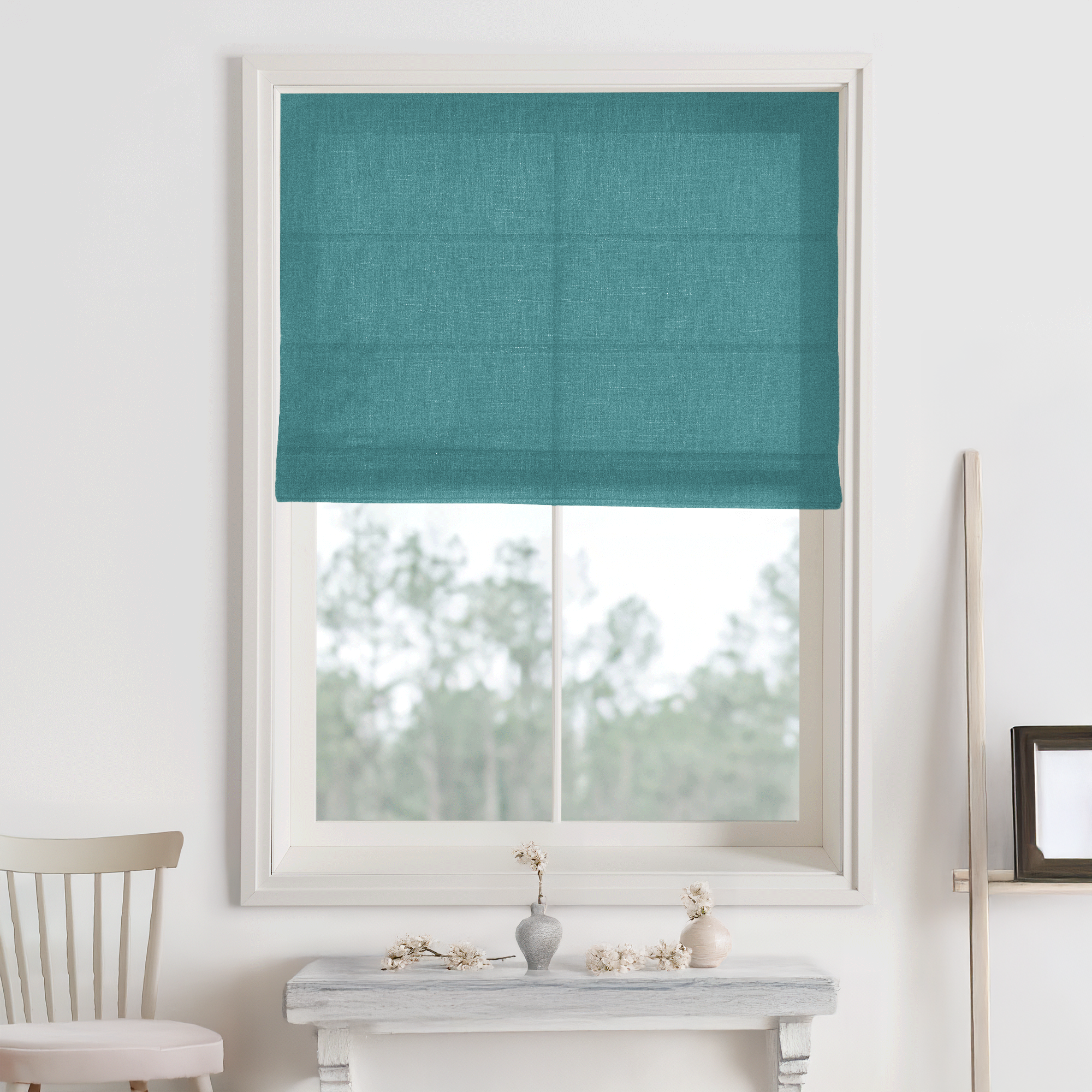 Bella Cotton Roman Shades & Blinds-Neutral Decor