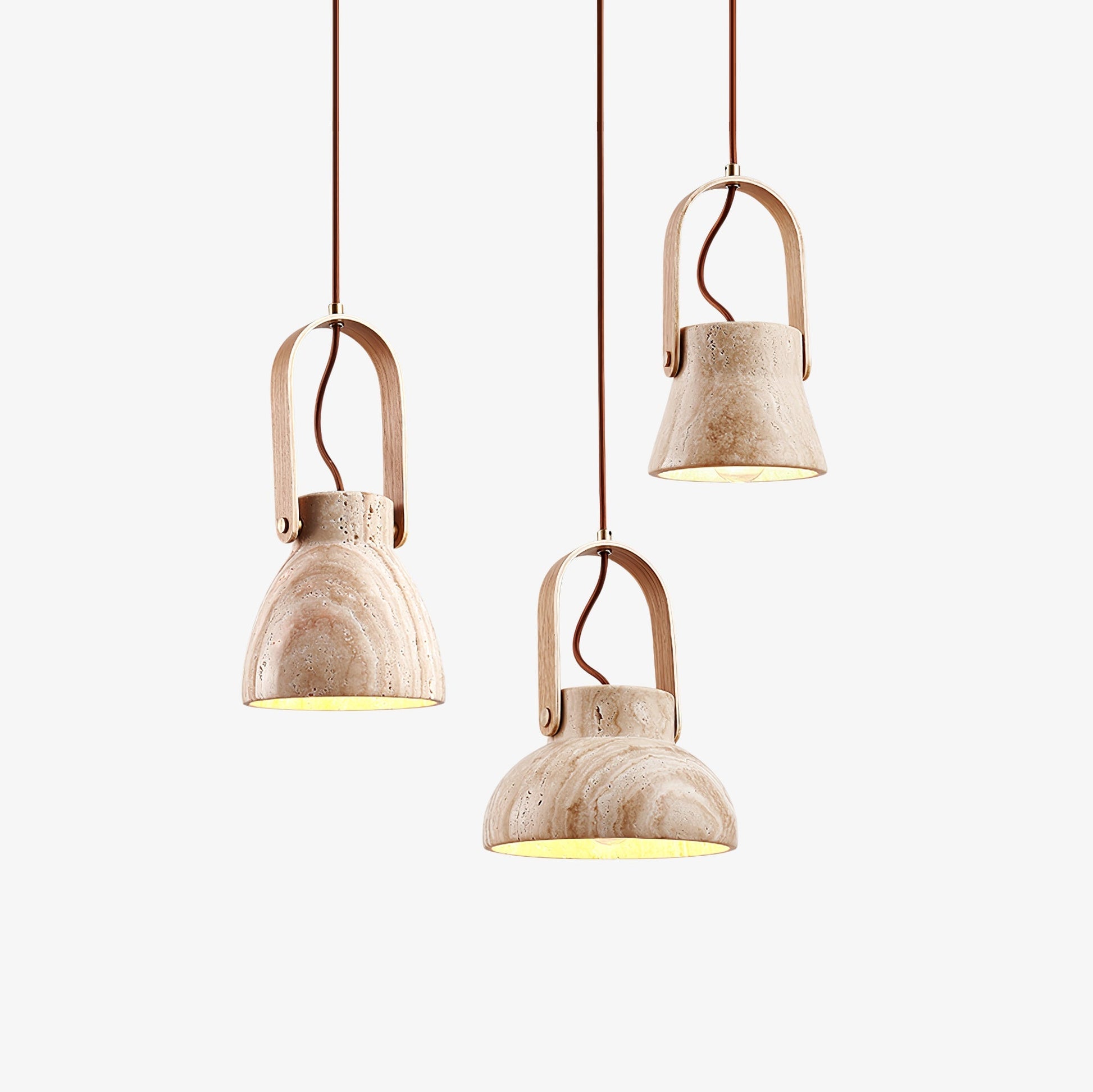 Frix Travertine Pendant Light-Neutral Decor