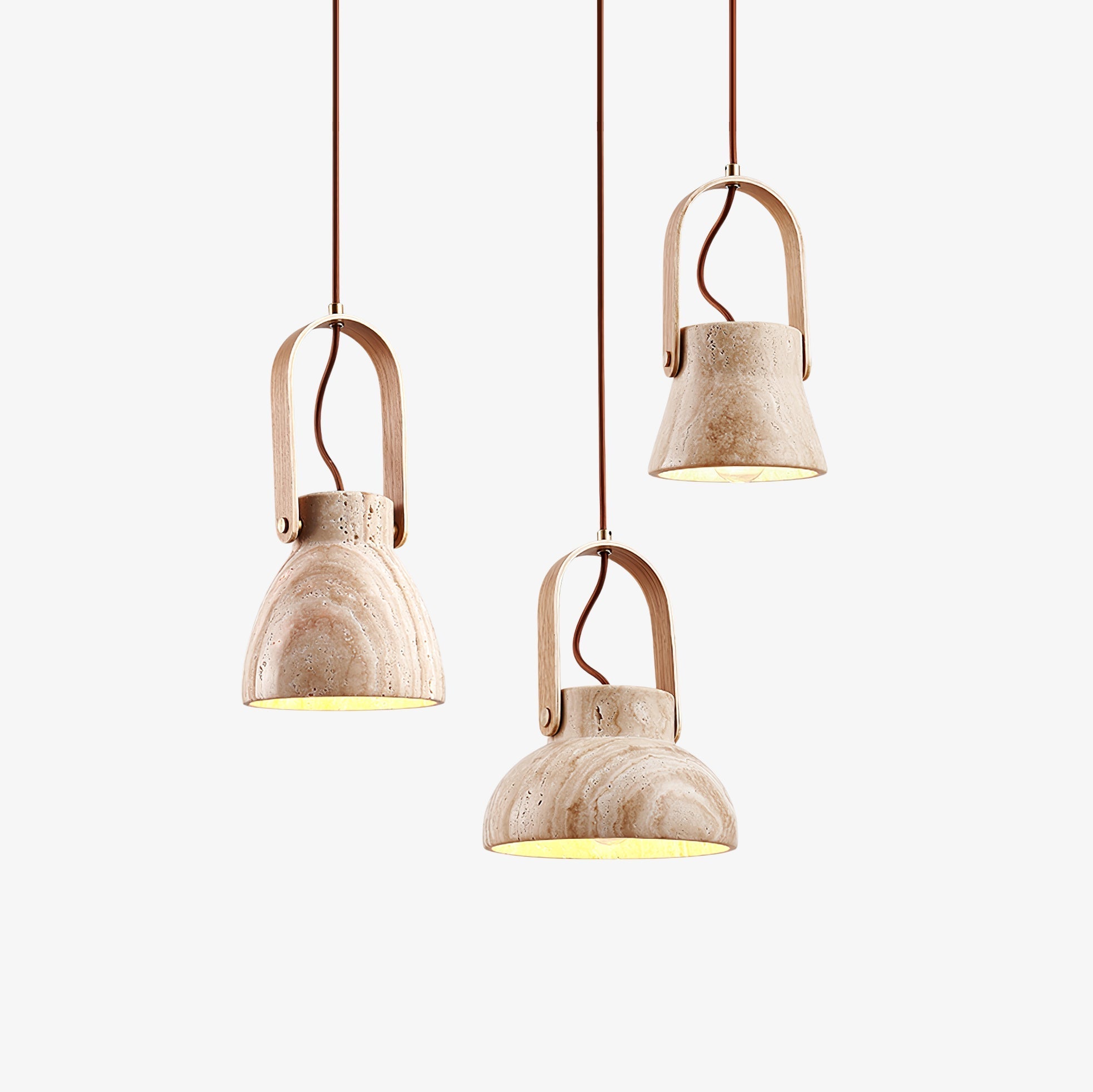 Frix Travertine Pendant Light-Neutral Decor