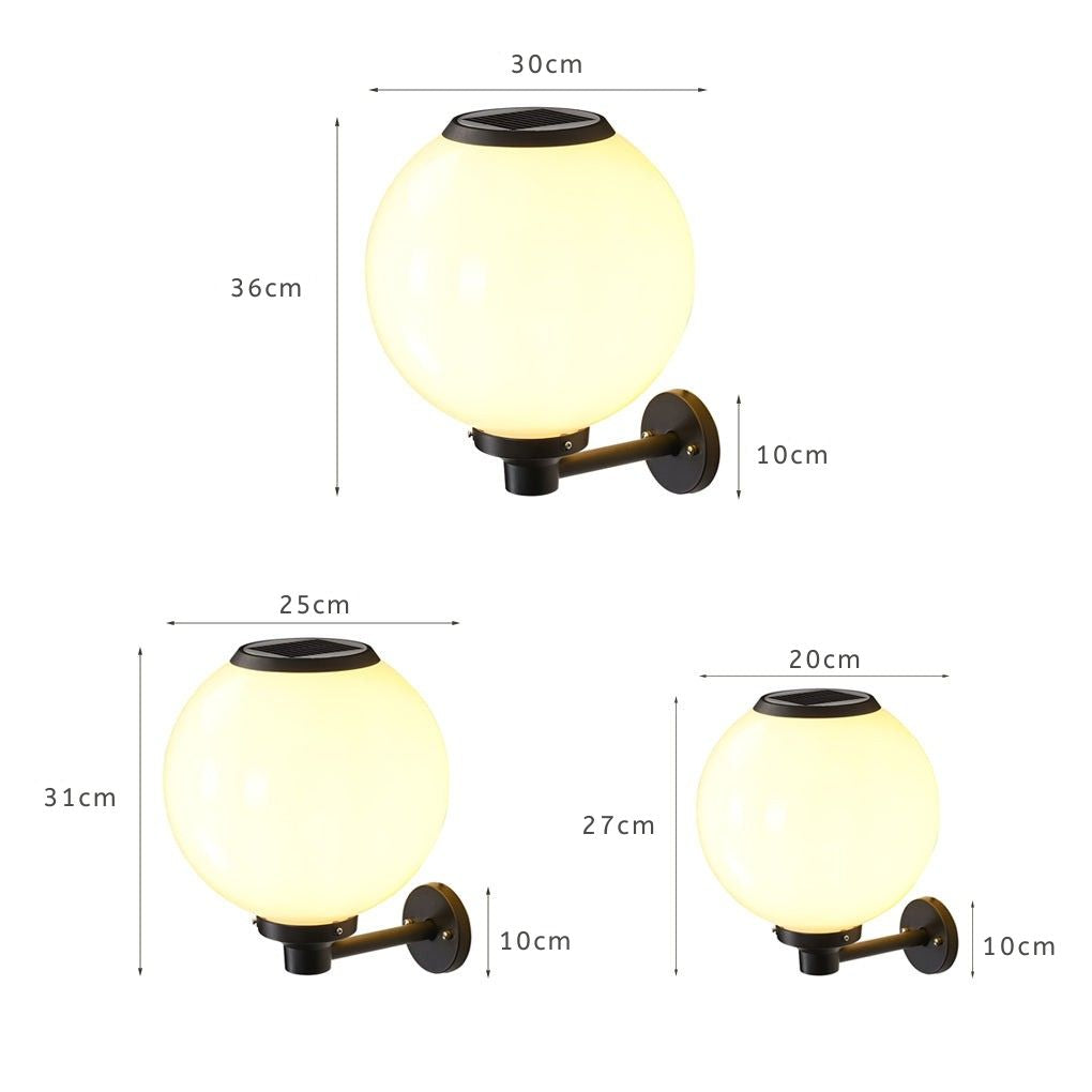 Silver Round LED Modern Outdoor Wall Lamp