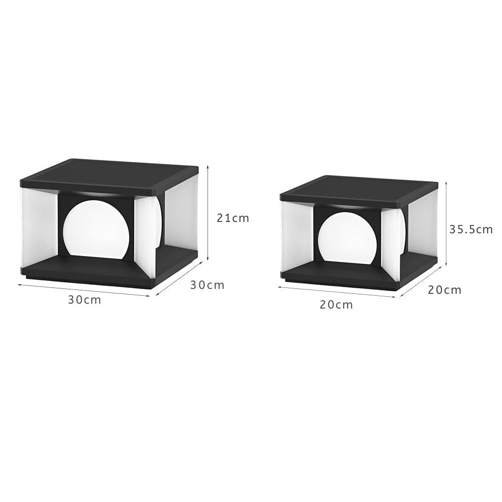 Washi Square LED Modern Steel Outdoor Deck Post Lights