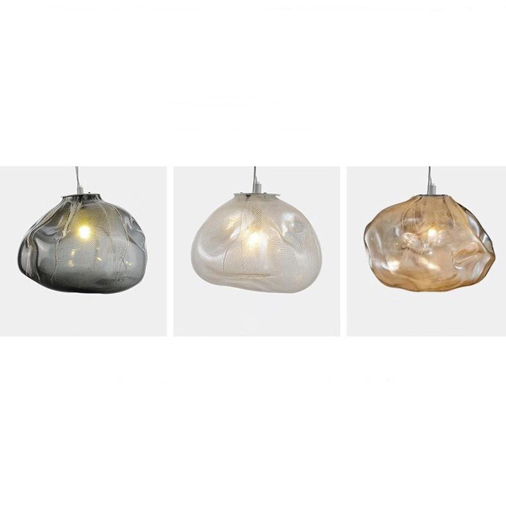 Avi Minimalist Spherical Glass Pendant Light, 3 Colour - Neutral Decor