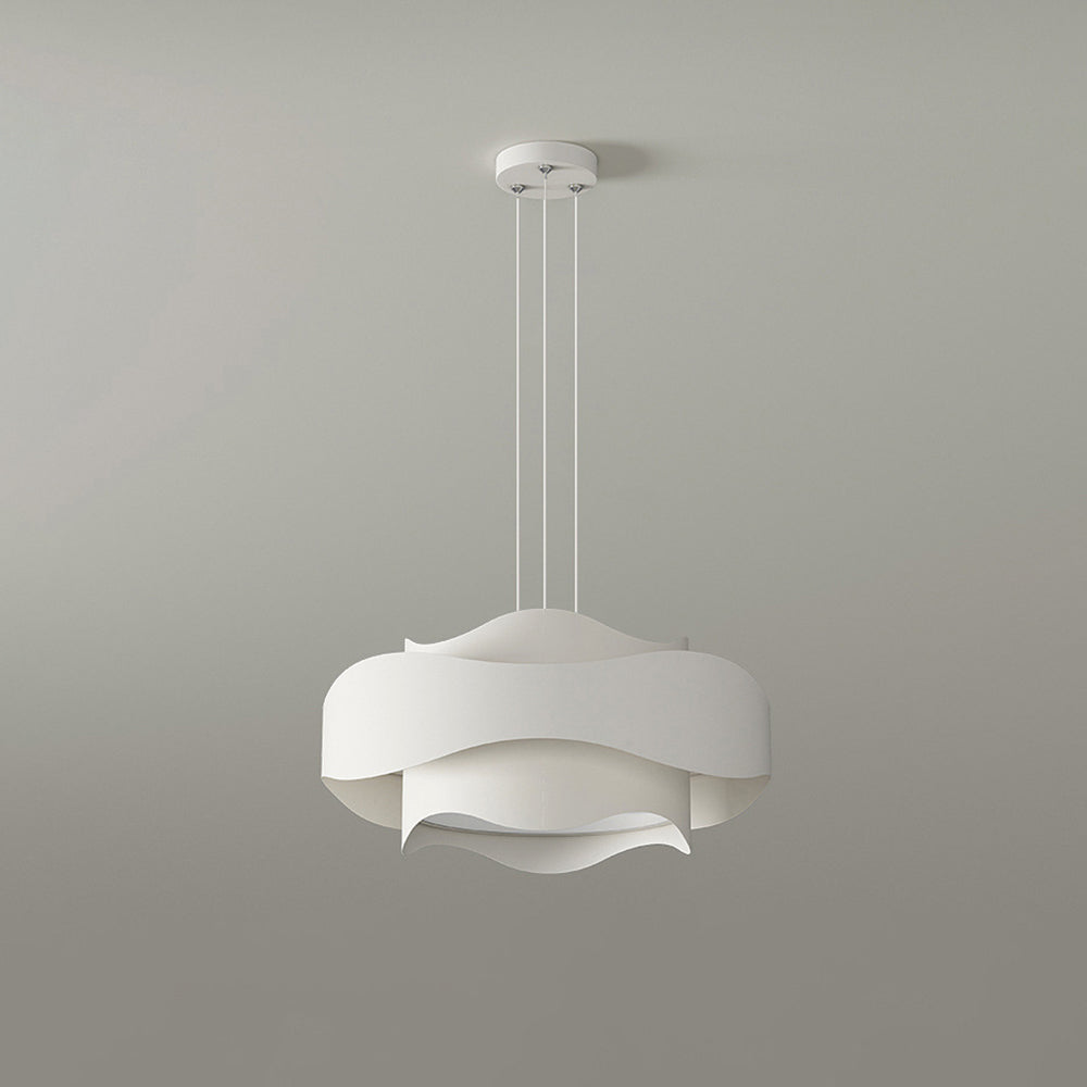 Arisha Art Deco Flower Shape Pendant Light, White - Neutral Decor
