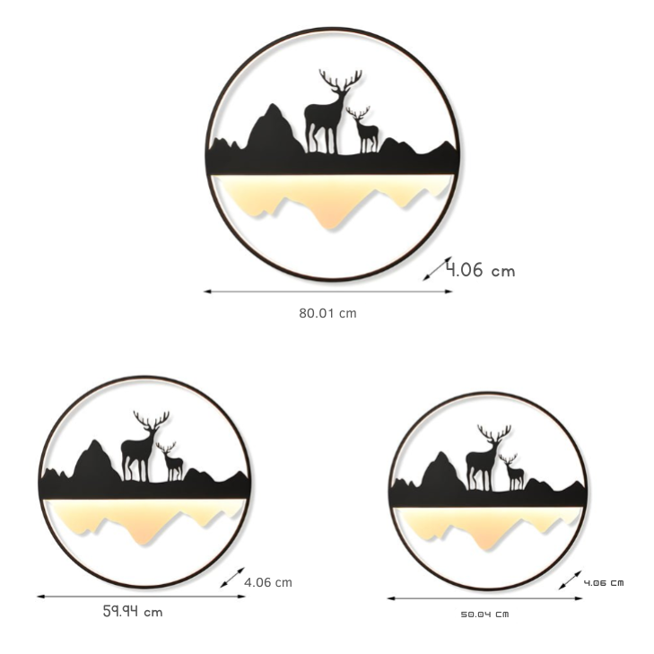 Farrell Round Mountain Scenery Outdoor Wall Lights