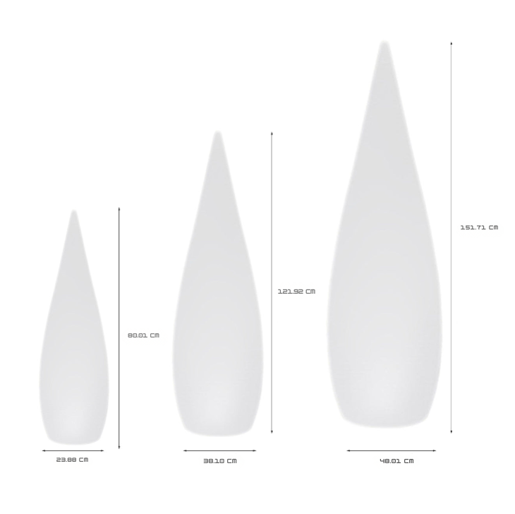 Jill Classic Water Drop LED PE Outdoor Floor Lamp