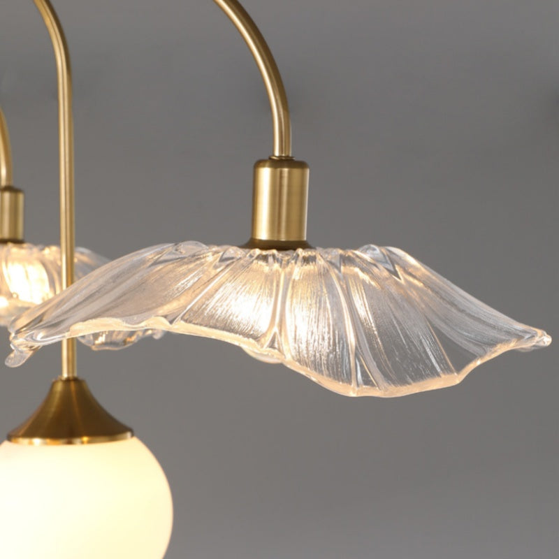 Valentina Nordic LED Chandelier Gold Glass Living/Dining Room/Bedroom - Neutral Decor