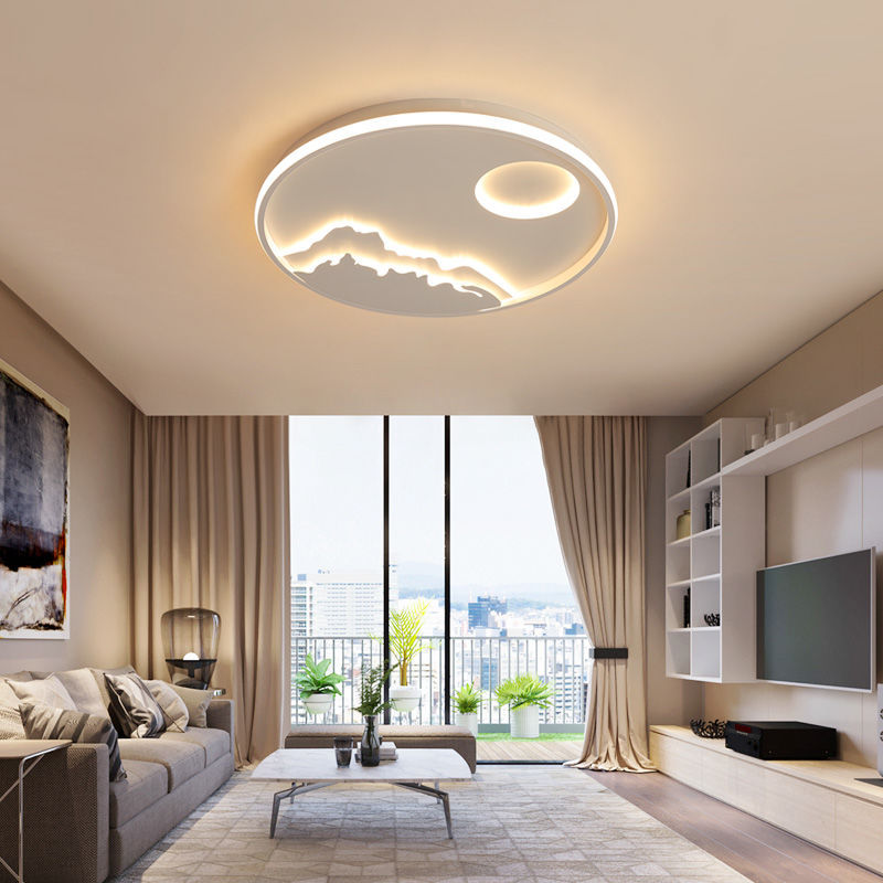 Arisha Mountain View Flush Mount Ceiling Light - Neutral Decor