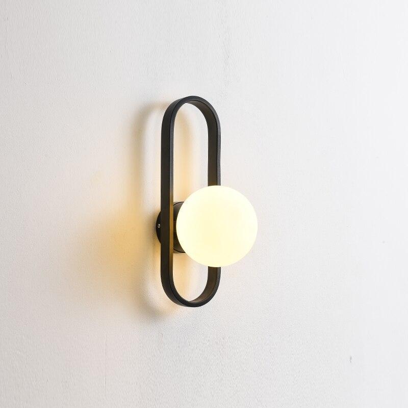 Valentina Modern Globe Bedside Wall Lamp Mount for Bedroom & Reading Room, Gold/Black - Neutral Decor